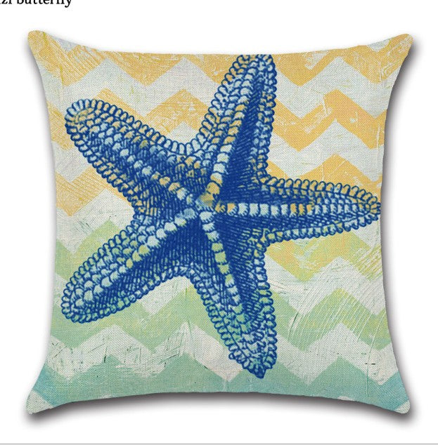 Square Cloth Pillow Covers with Ocean themes pack of 18"x18"(With or Without Inserts)