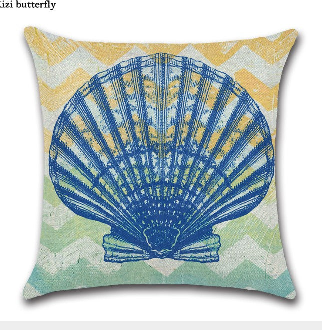 Square Cloth Pillow Covers with Ocean themes pack of 18"x18"(With or Without Inserts)