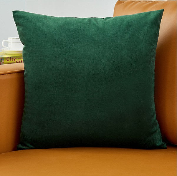 Set of 2 Velvet Solid Colors Pillow Covers (With or Without Inserts)