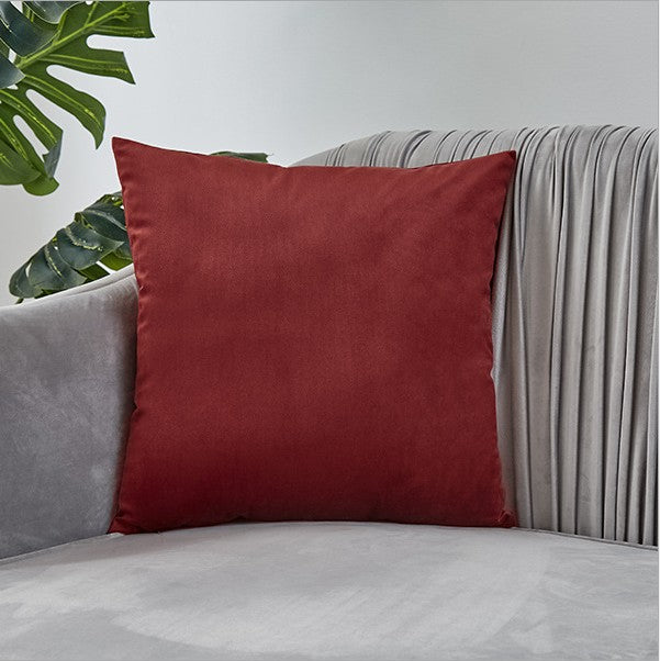 Set of 2 Velvet Solid Colors Pillow Covers (With or Without Inserts)