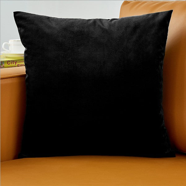 Set of 2 Velvet Solid Colors Pillow Covers (With or Without Inserts)
