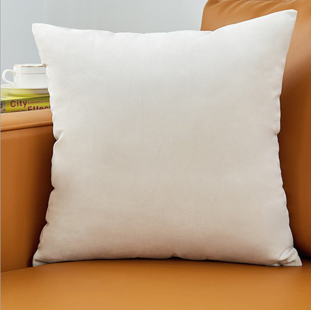 Set of 2 Velvet Solid Colors Pillow Covers (With or Without Inserts)