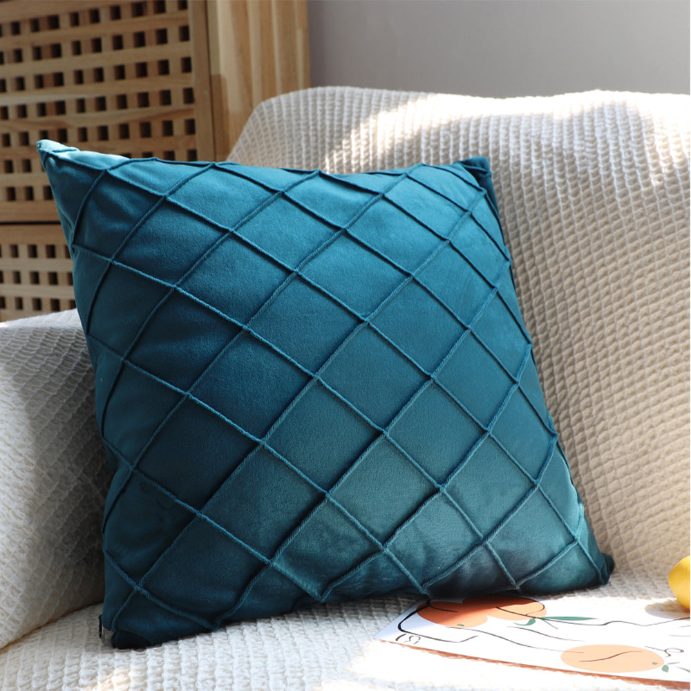 Diamond Cushion Throw Pillows (With/Without Inserts) 18x18 inches, pack of 2 throw pillows