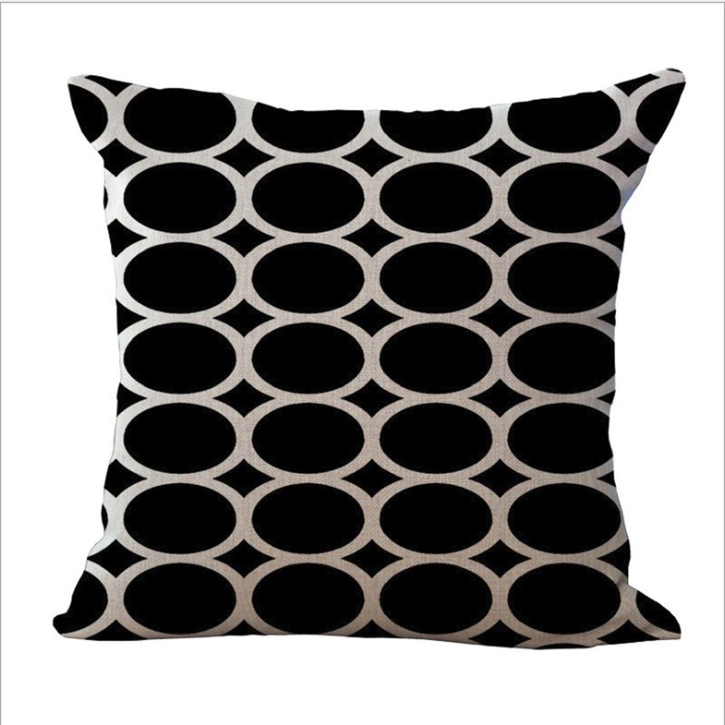 Pack of 2 Square Geometric 18''x18'' Throw Pillow cases (With/Without Inserts)
