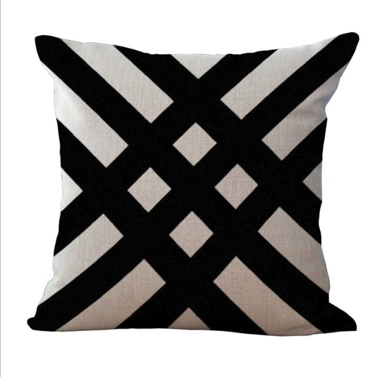 Pack of 2 Square Geometric 18''x18'' Throw Pillow cases (With/Without Inserts)