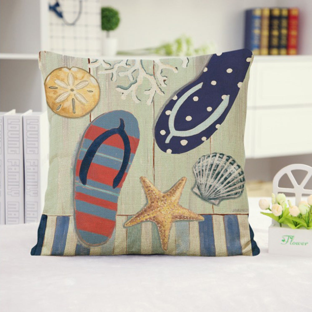 Square Cloth Pillow Covers with Ocean themes pack of 18"x18"(With or Without Inserts)