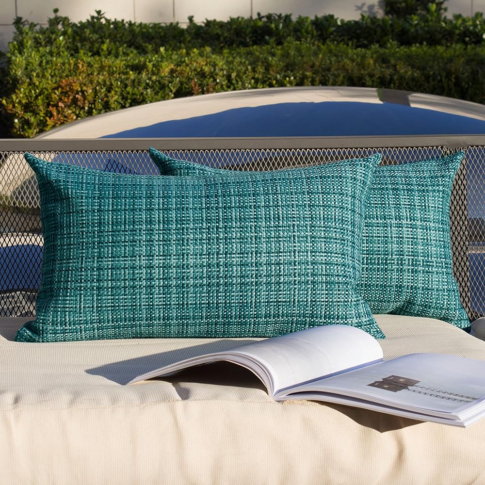 Set of 2 Premium Outdoor Waterproof Pillow (With or Without Inserts) 2 sizes