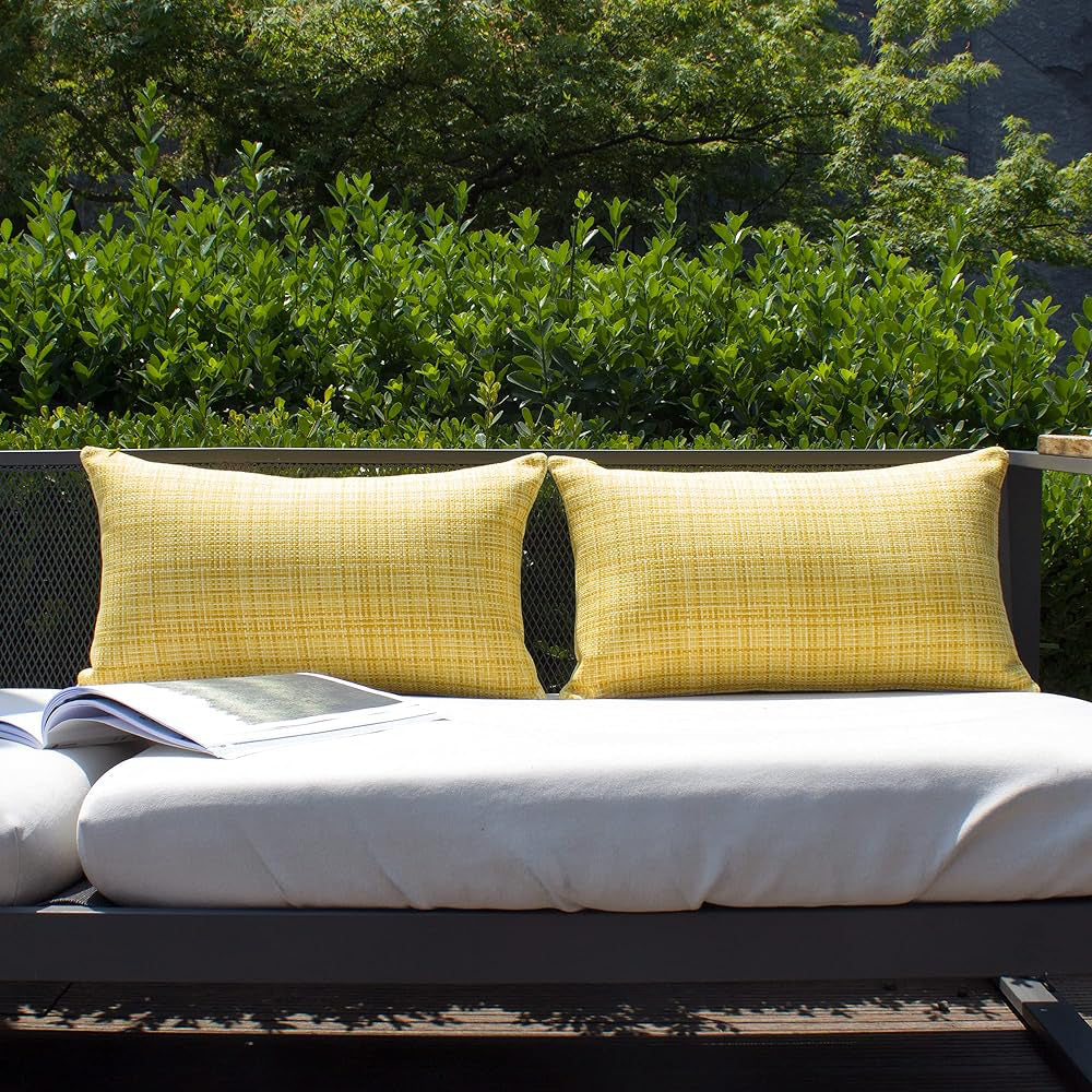 Set of 2 Premium Outdoor Waterproof Pillow (With or Without Inserts) 2 sizes