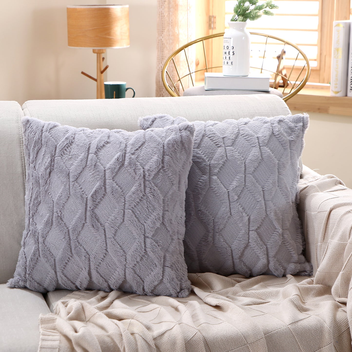 [IN-1X125-1 pinkD] 18"x18" Throw Pillow FULL set of cover and insert  Wide Variety of Colors ) (double Sided)