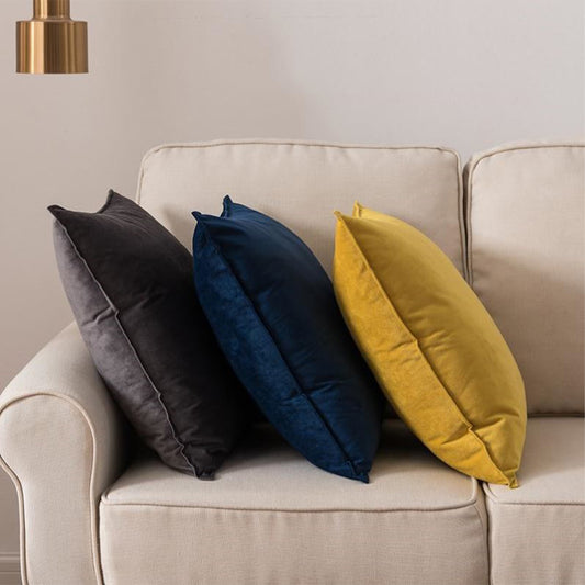 20''x20'' luxe velvet throw pillow  | 19 colors ��� soft & elegant piped edge design | modern couch & bedroom accent | insert included