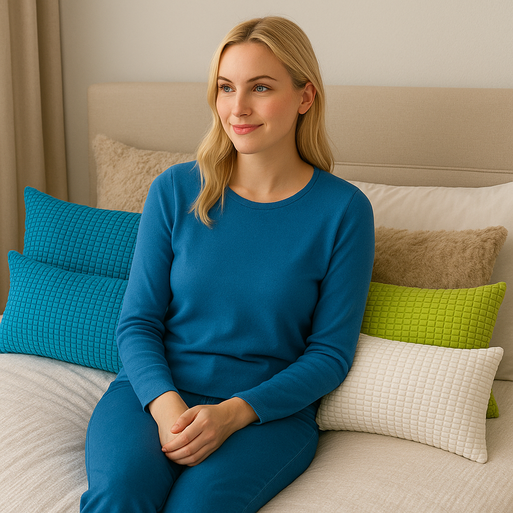 2pcs polyester-blend throw pillows 12x20 inch for lumbar support  2 covers and 2 Inserts