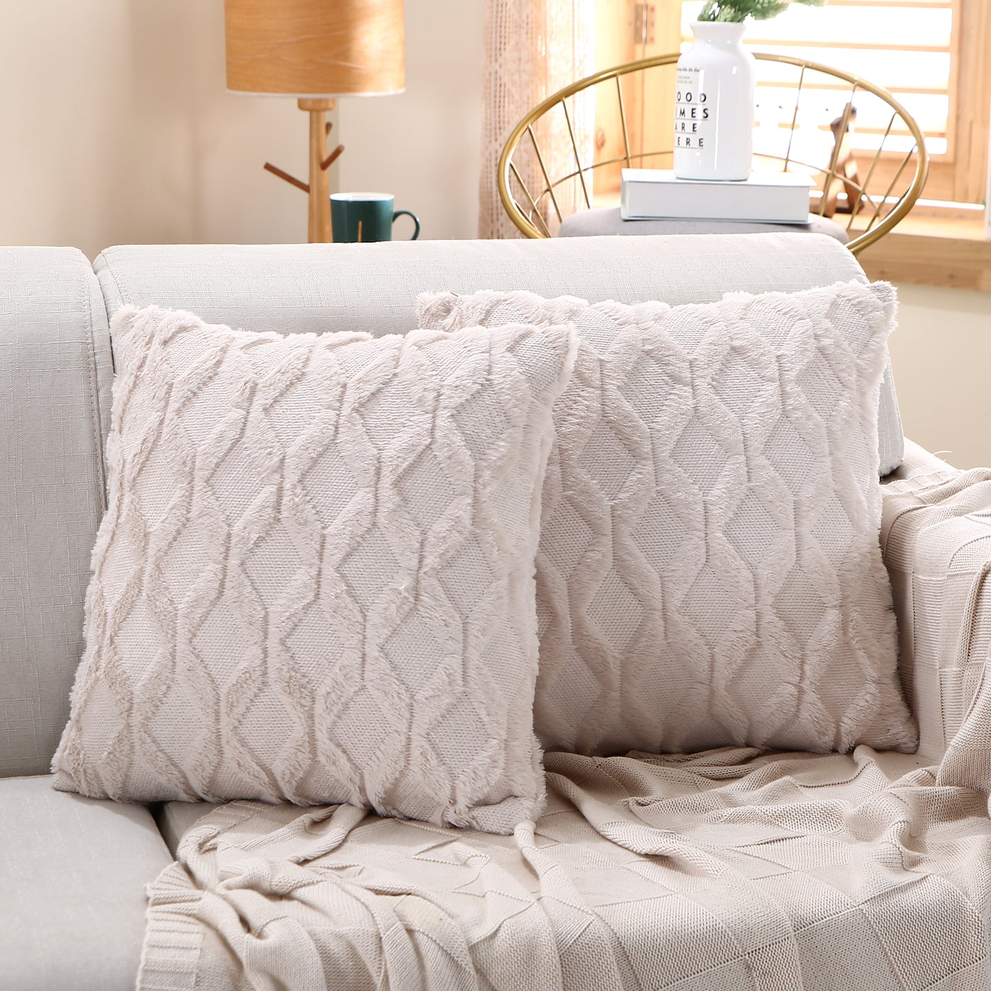 [IN-1X125-1 pinkD] 18"x18" Throw Pillow FULL set of cover and insert  Wide Variety of Colors ) (double Sided)