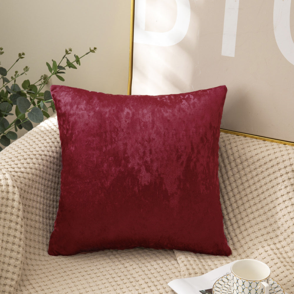 18"x18" Luxe Crushed Velvet Throw Pillow | 15 Colors – Rich Luminous Sheen | Elegant Solid Accent | Insert Included