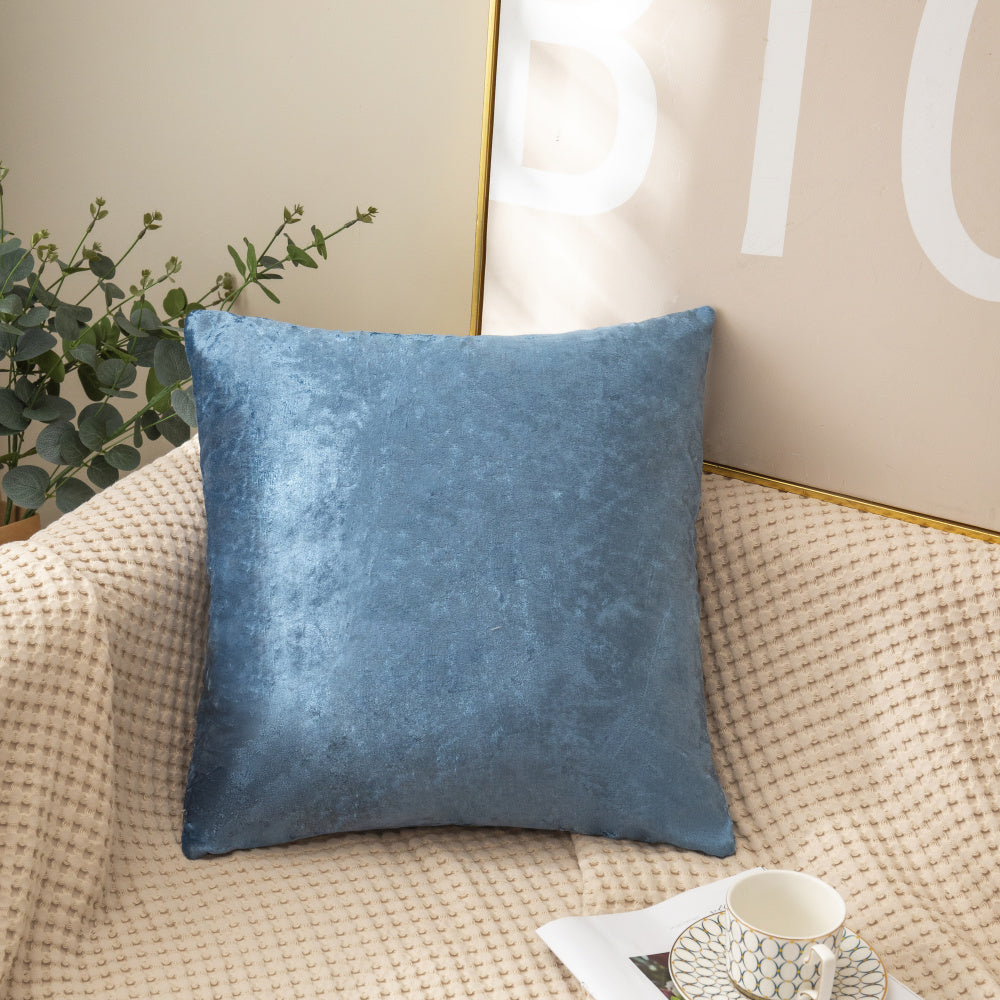 18"x18" Luxe Crushed Velvet Throw Pillow | 15 Colors – Rich Luminous Sheen | Elegant Solid Accent | Insert Included