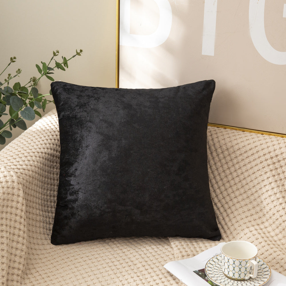 18"x18" Luxe Crushed Velvet Throw Pillow | 15 Colors – Rich Luminous Sheen | Elegant Solid Accent | Insert Included