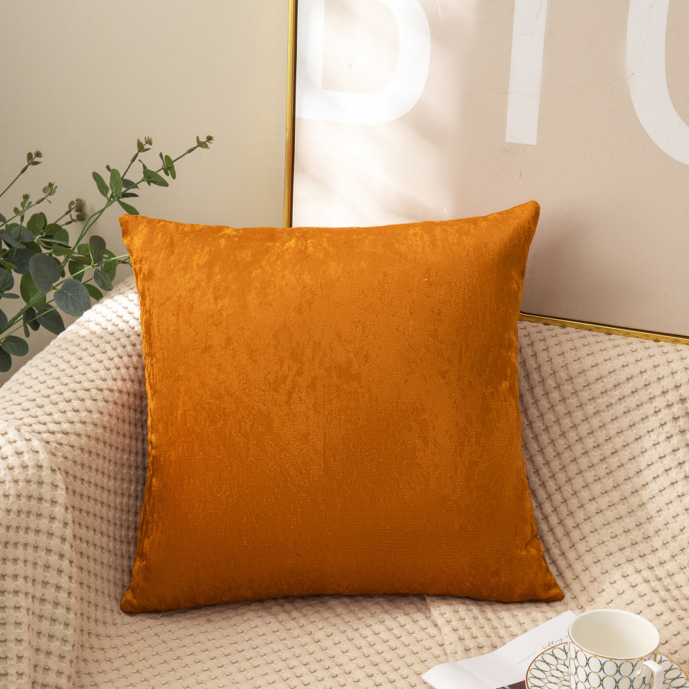 18"x18" Luxe Crushed Velvet Throw Pillow | 15 Colors – Rich Luminous Sheen | Elegant Solid Accent | Insert Included