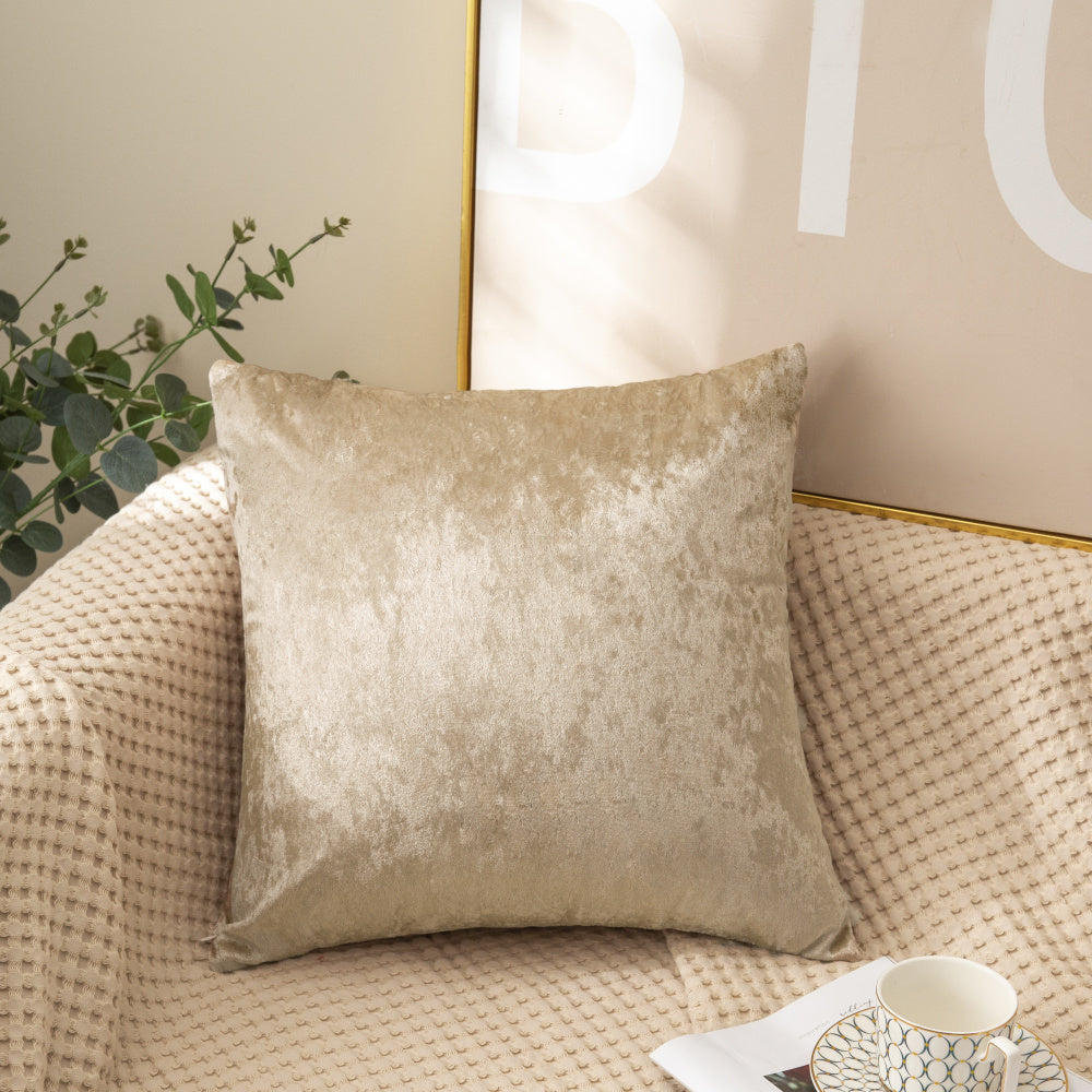 18"x18" Luxe Crushed Velvet Throw Pillow | 15 Colors – Rich Luminous Sheen | Elegant Solid Accent | Insert Included