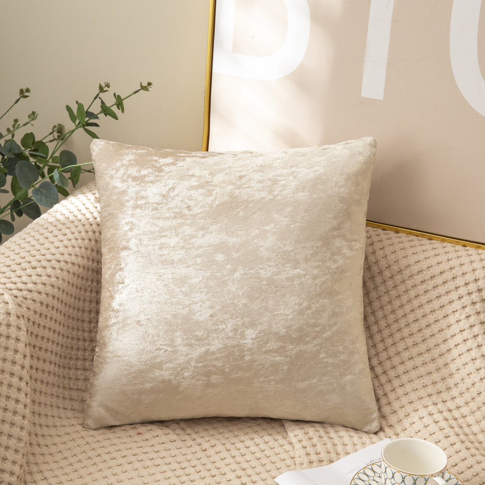 18"x18" Luxe Crushed Velvet Throw Pillow | 15 Colors – Rich Luminous Sheen | Elegant Solid Accent | Insert Included