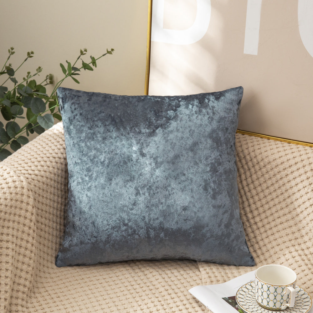 18"x18" Luxe Crushed Velvet Throw Pillow | 15 Colors – Rich Luminous Sheen | Elegant Solid Accent | Insert Included