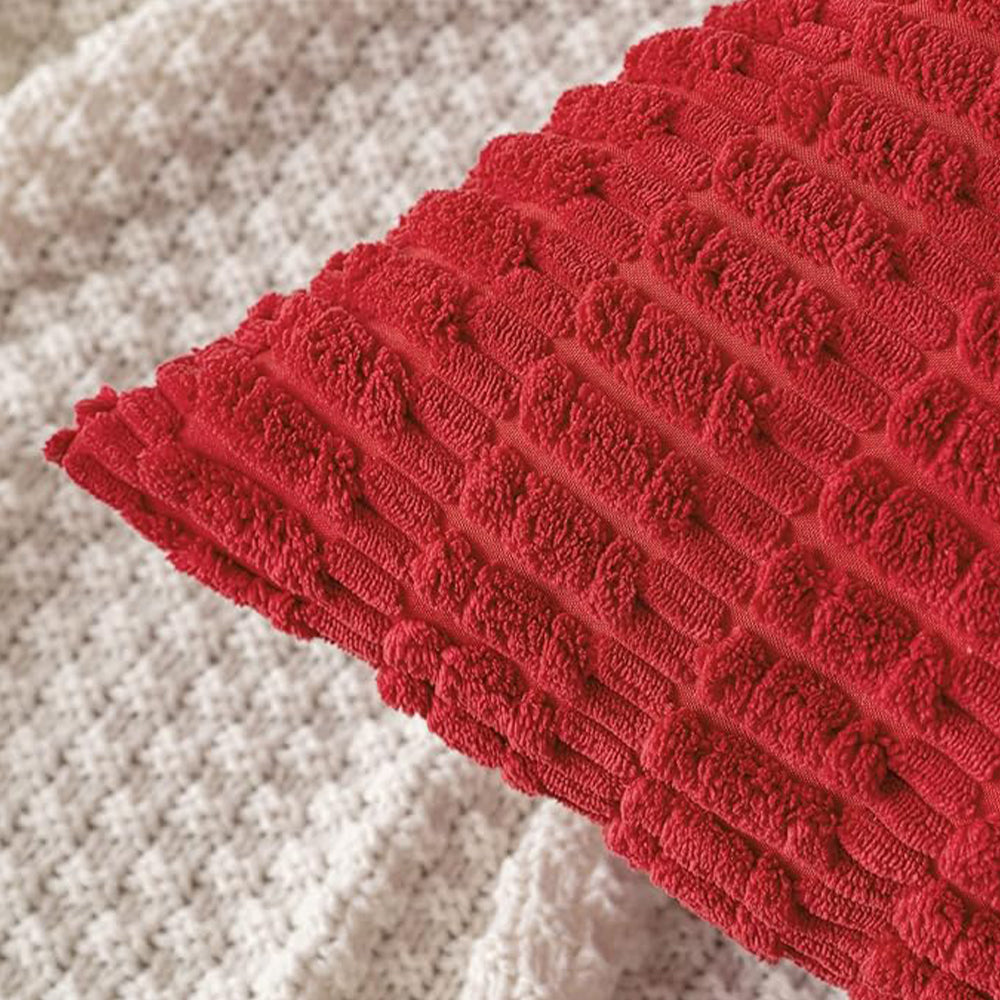 [IN1XZT-P1-2 l.green] 18"x18" tufted dot corduroy throw pillow 16 colors ��� soft 3d dotted texture cozy & modern accent insert included
