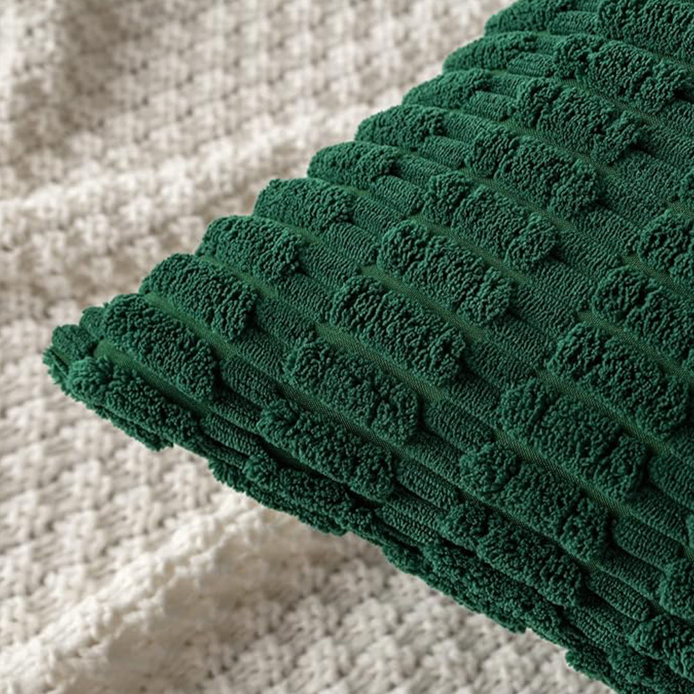 [IN1XZT-P1-2 l.green] 18"x18" tufted dot corduroy throw pillow 16 colors ��� soft 3d dotted texture cozy & modern accent insert included