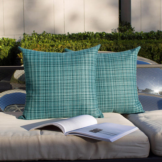Set of 2 Premium Outdoor Waterproof Pillow (With or Without Inserts) 2 sizes
