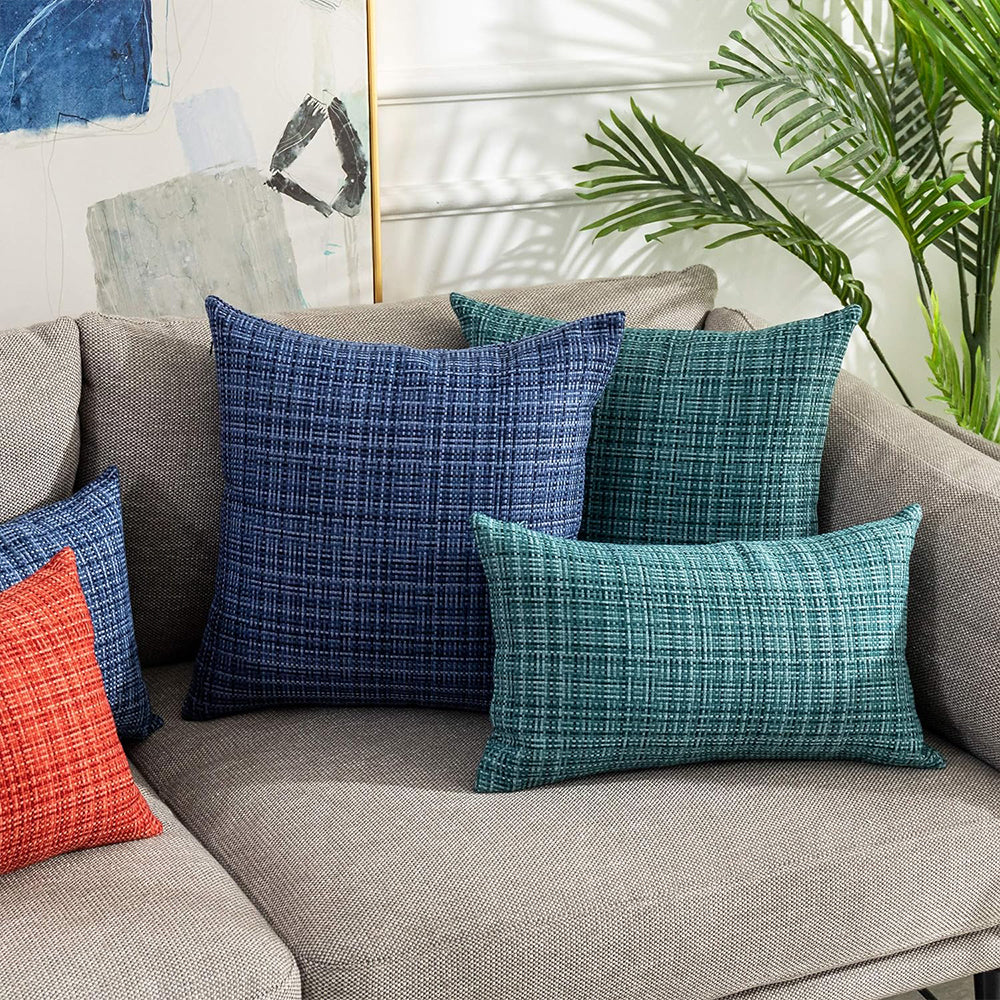 Set of 2 Premium Outdoor Waterproof Pillow (With or Without Inserts) 2 sizes