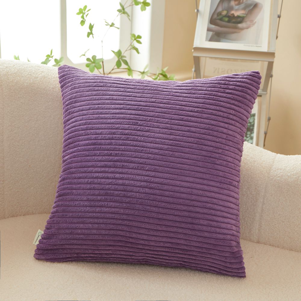 [IN1XT1-02] Velvet Stripe Throw Pillow (With Insert) 7 size options