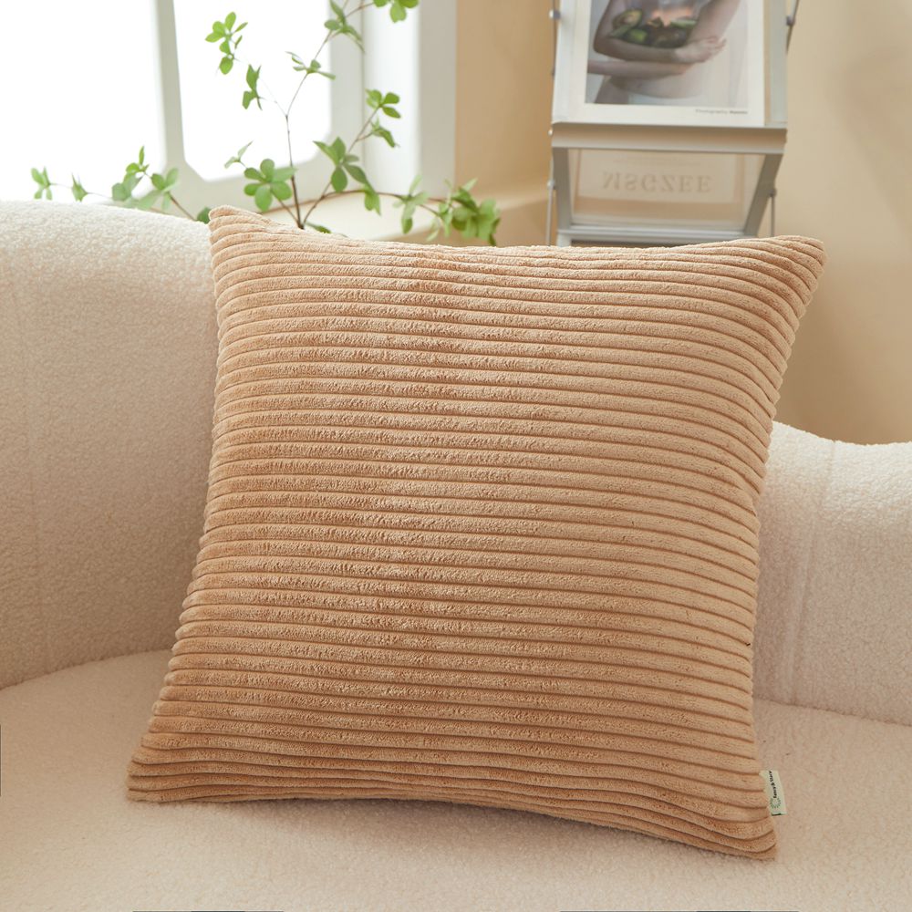 [IN1XT1-02] Velvet Stripe Throw Pillow (With Insert) 7 size options
