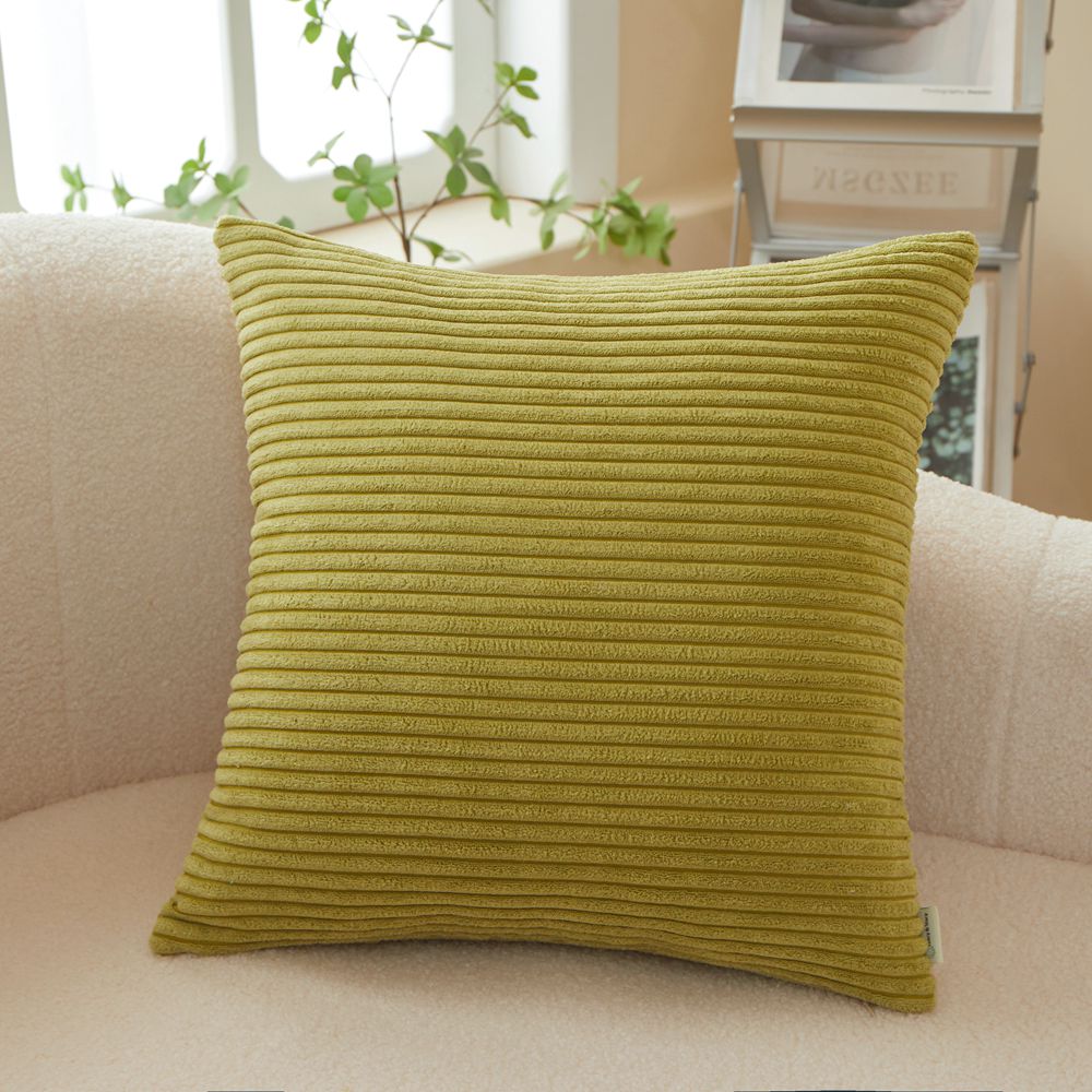 [IN1XT1-02] Velvet Stripe Throw Pillow (With Insert) 7 size options