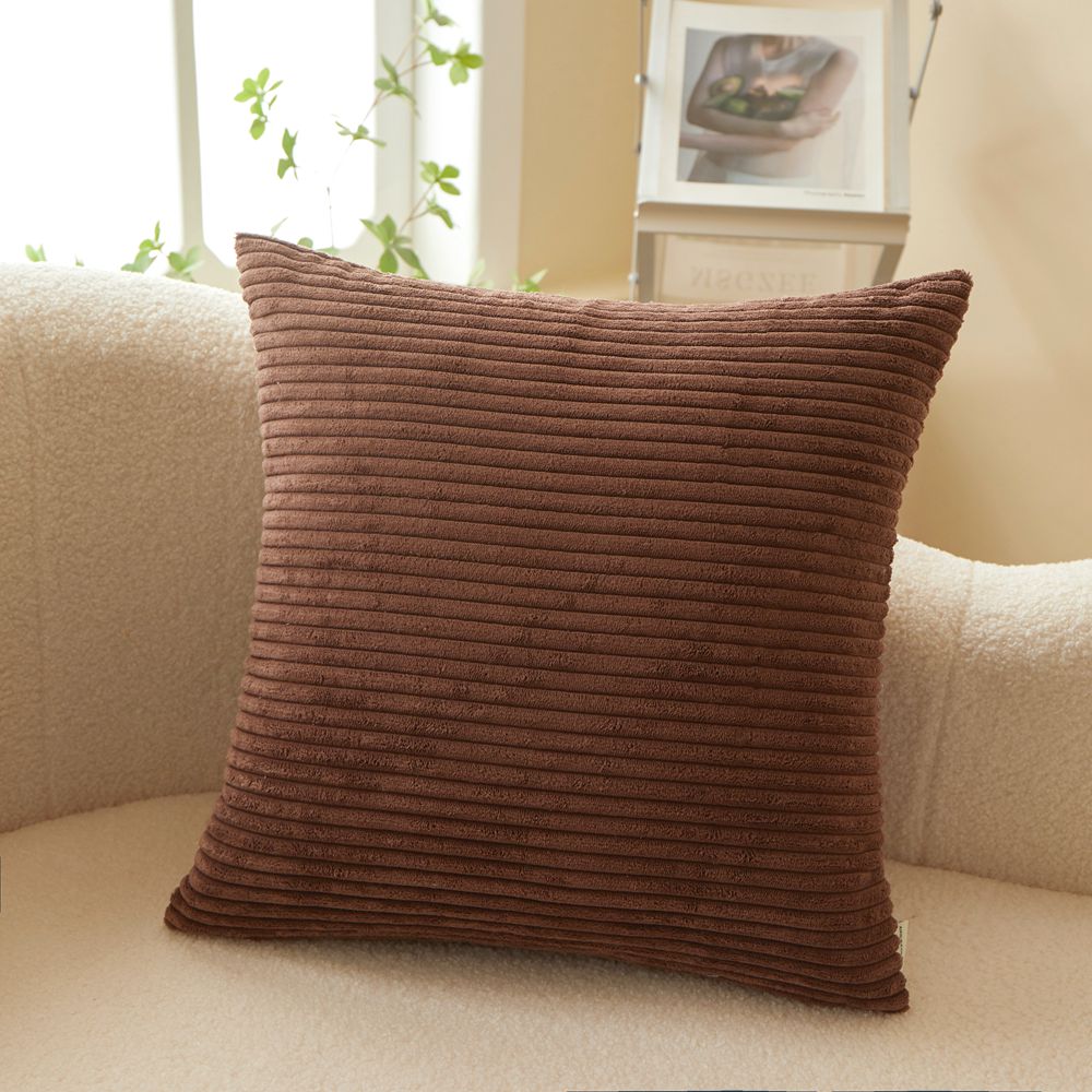 [IN1XT1-02] Velvet Stripe Throw Pillow (With Insert) 7 size options