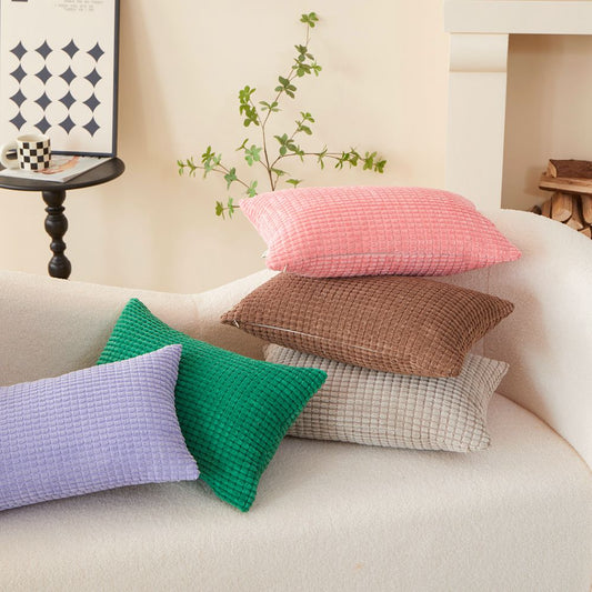 [IN-1XZT-T13-27] Polyester Blend soft hand feeling Throw Pillow (With insert) 6 size options size 18"x18"