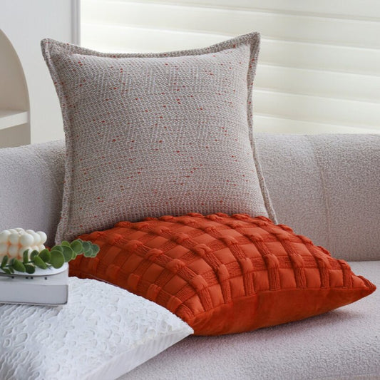 Pack of 2 18"x18" Luxurious Textured Decorative Throw Pillow Set optional of inserts