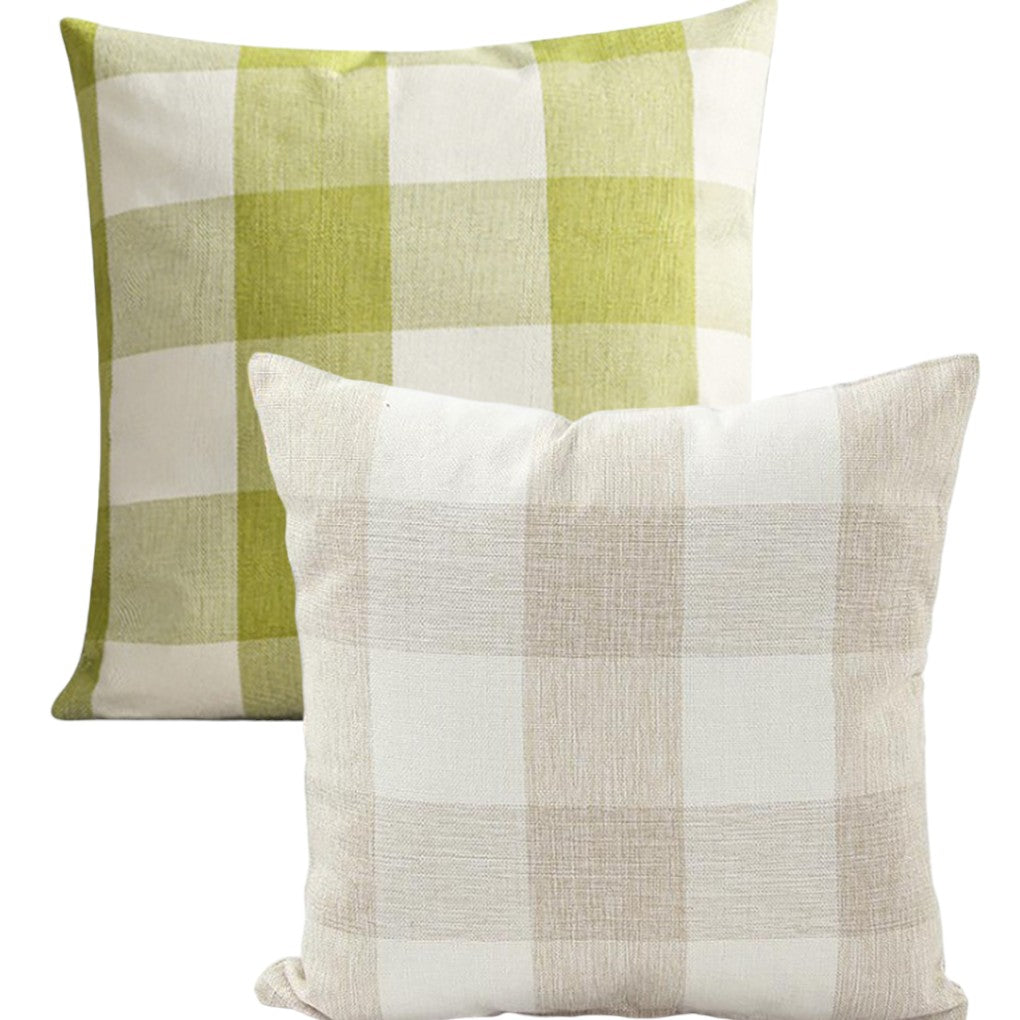 [INZT114/2+10] Set of 2 Beautiful combination Pillow Covers With Inserts VII