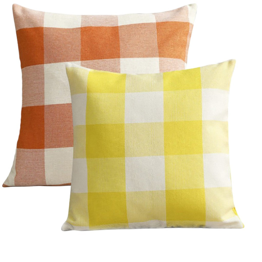 [INZT114/2+10] Set of 2 Beautiful combination Pillow Covers With Inserts VII