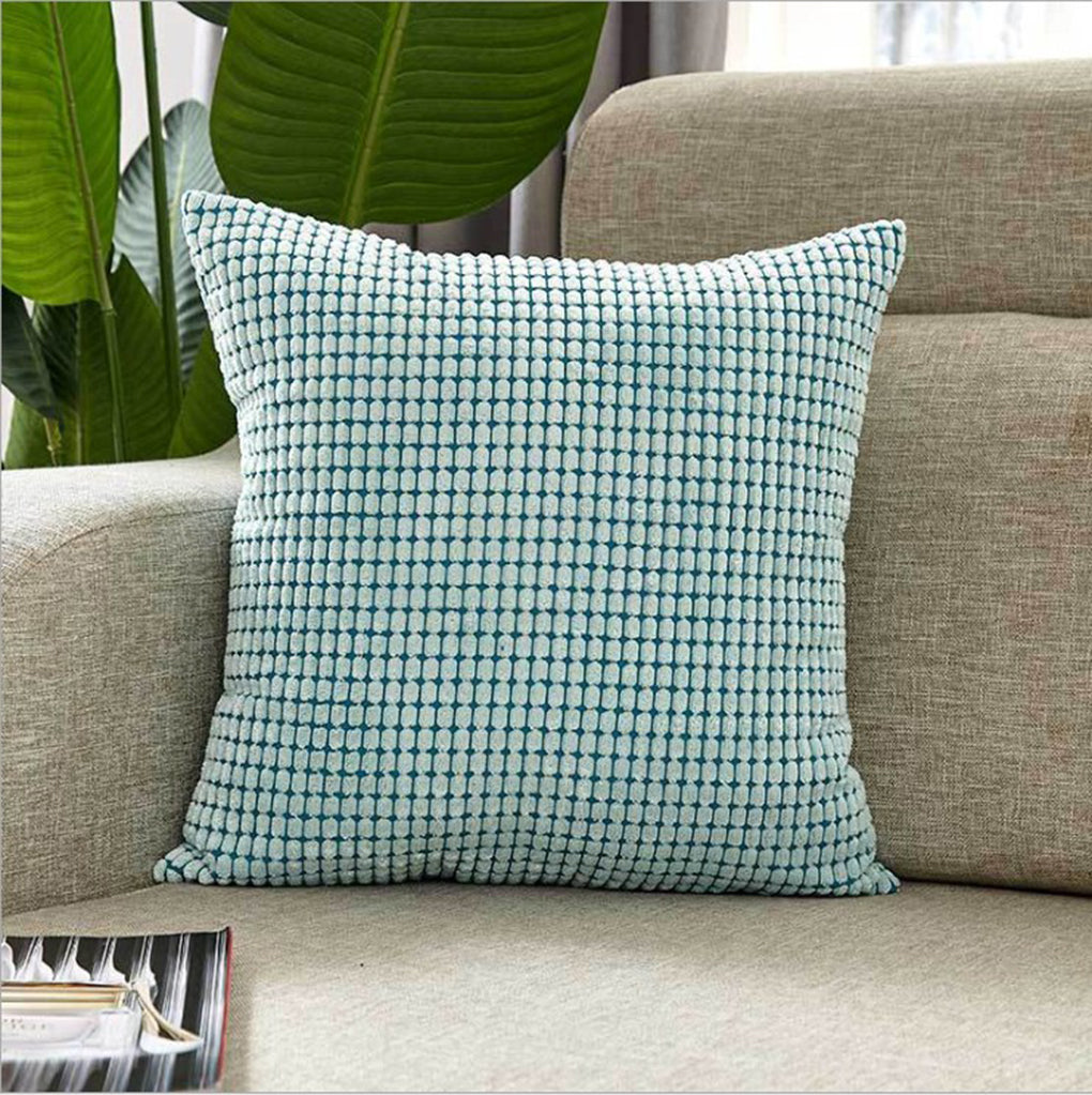 22''x22'' soft chenille dot throw pillow | 8 colors plush textured design | cozy modern accent | insert included