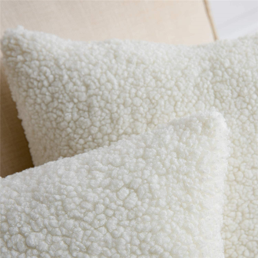 [IN-1X ZT123-1 grey] 18"x18" Teddy Faux Fluffy Solid Color Throw Pillow (With  Insert)