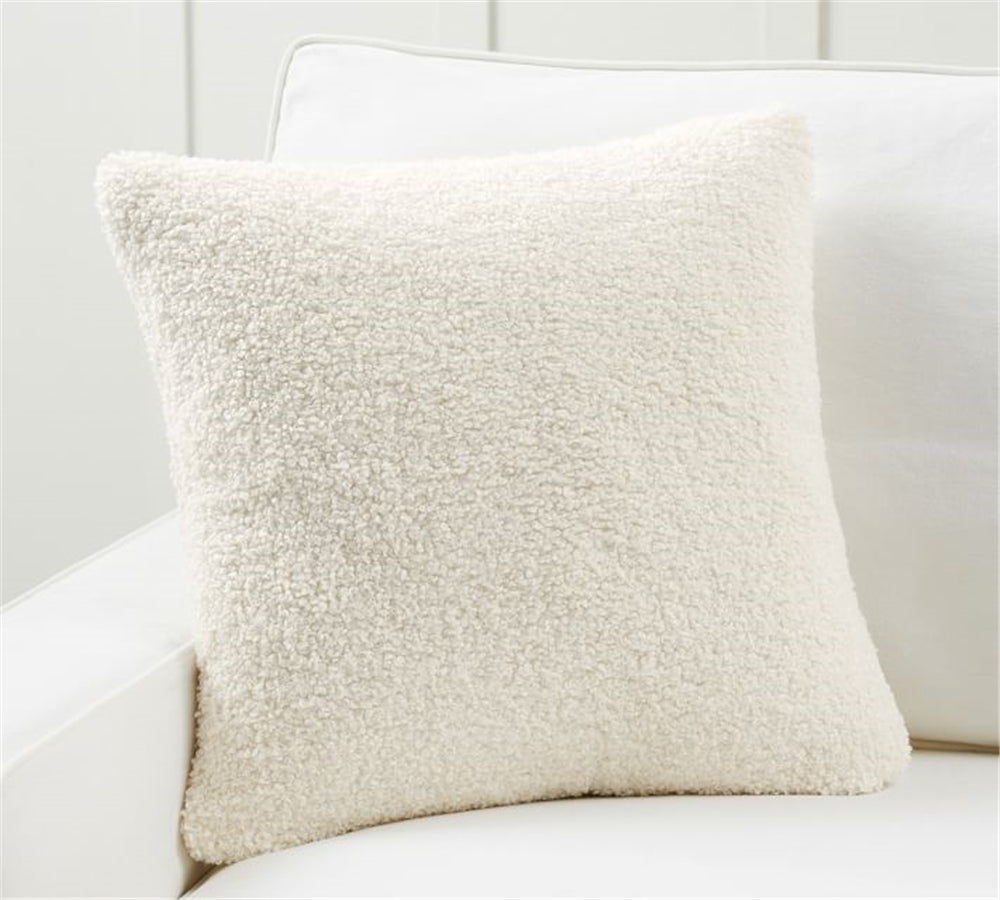[IN-1X ZT123-1 grey] 18"x18" Teddy Faux Fluffy Solid Color Throw Pillow (With  Insert)