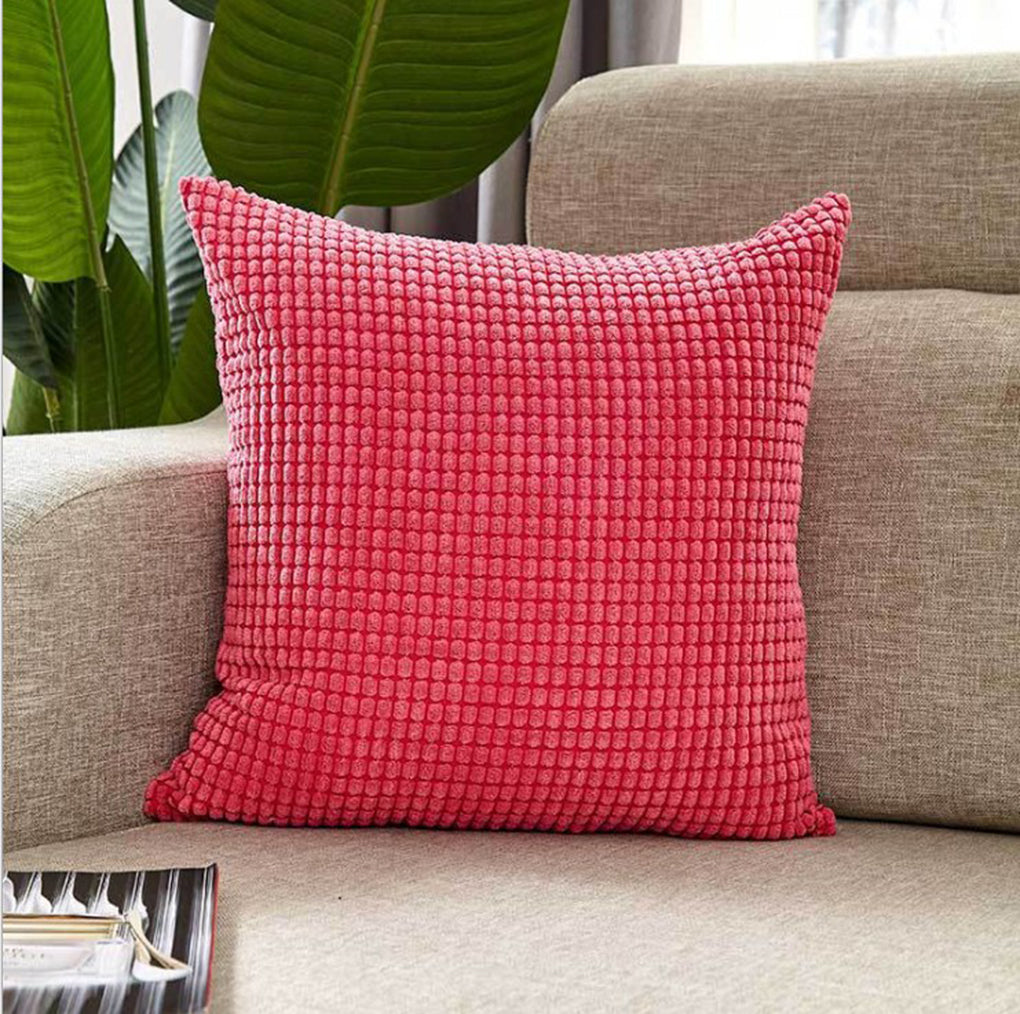 18''x18'' soft chenille dot throw pillow | 8 colors plush textured design | cozy modern accent | insert included