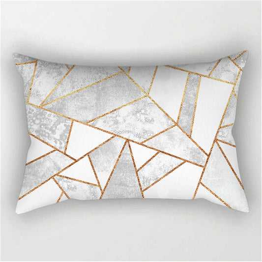 12''x20'' metallic accent geometric throw pillow | 16 designs modern & glam patterns | chic lumbar accent | insert included