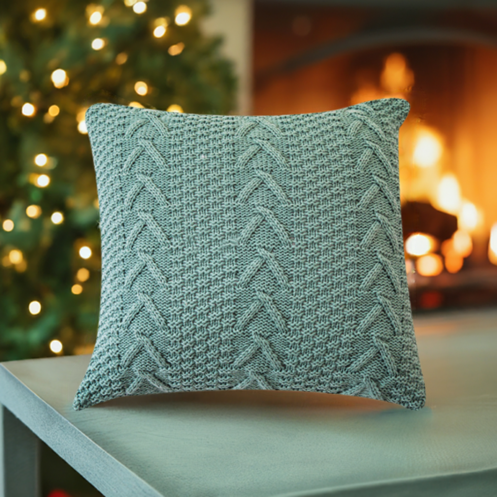 [IN 1XZT27-Beige] Knitted Cozy Home Decoration Throw Pillow (With or Without Insert)