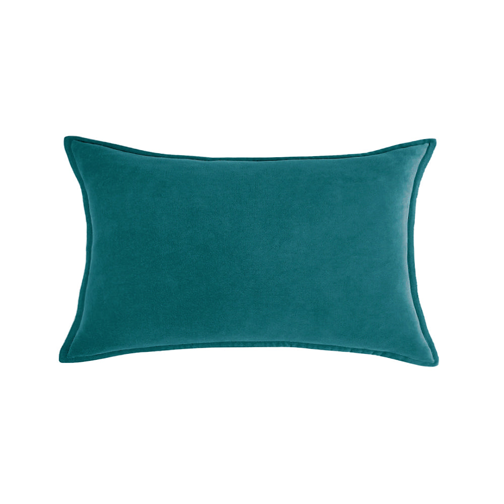 Rectangular Velvet Lumbar Throw Pillow (With/Without Inserts) 12x20 inches,