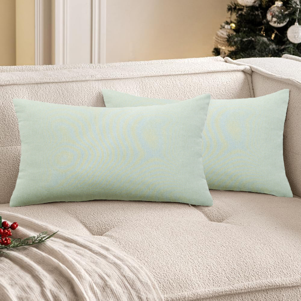 Set of 2 Solid Color Outdoor Waterproof Throw Pillow (With or Without Inserts) size 12"x20" or 18"x18"