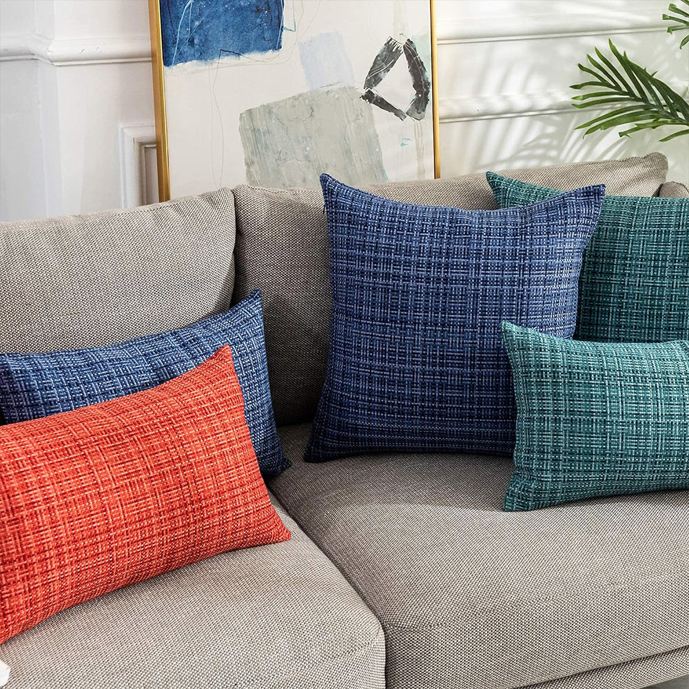 [IN-1XP2-1 Red] Premium Outdoor Waterproof Throw Pillow cover and Insert 2 sizes