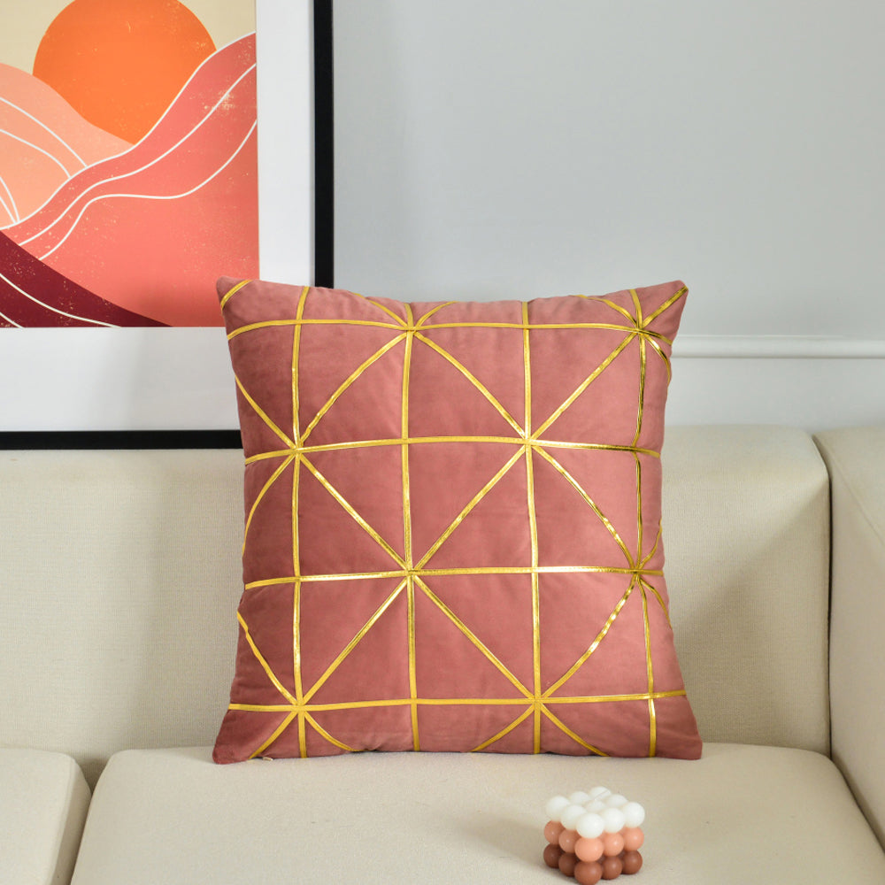 [IN-1XZT147-1 Gray] Square Fabric DecorativeThrow  Pillow cover and insert size 18"x18"