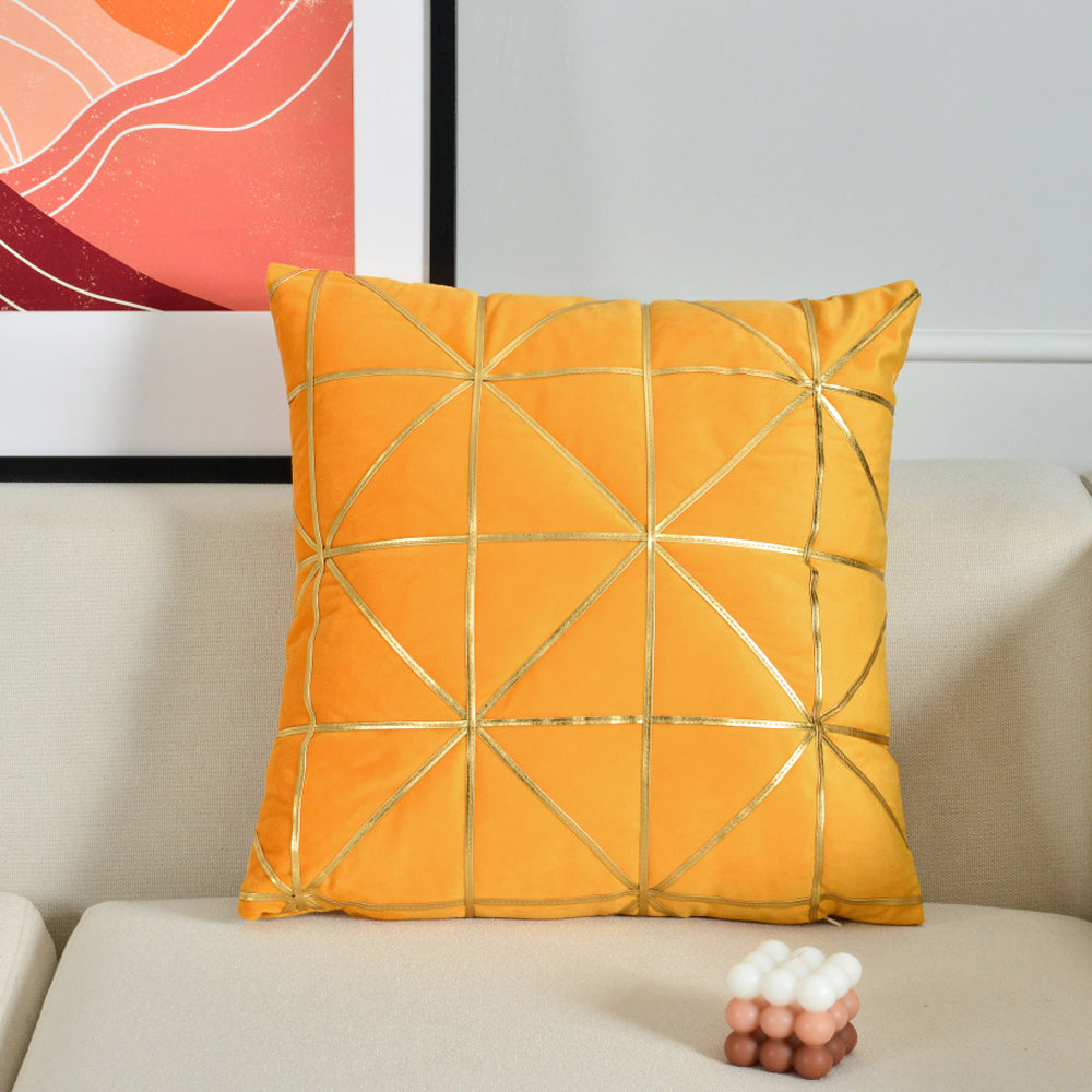 [IN-1XZT147-1 Gray] Square Fabric DecorativeThrow  Pillow cover and insert size 18"x18"