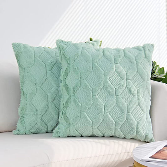 [IN-1XZT150-13 Green] Bright color Plush Throw Pillow (With Insert) size 18"x18"