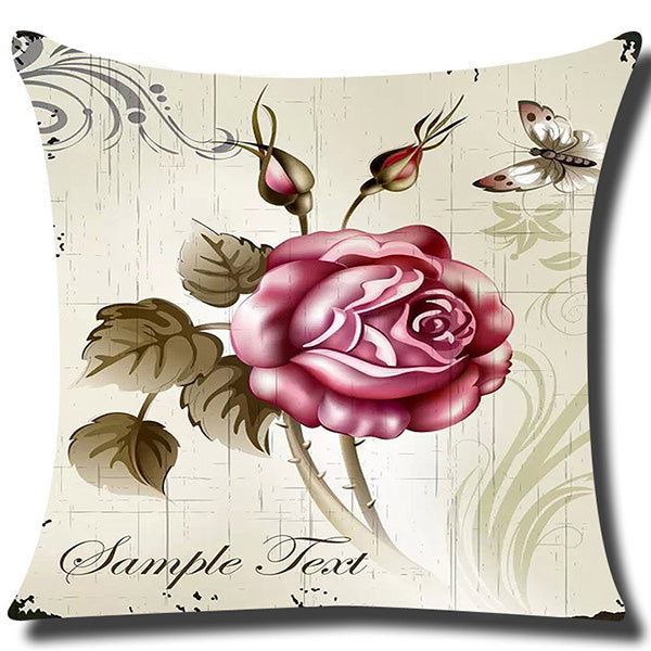 Square cloth pillow covers with butterfly images 18x18 inches, pack of 2 throw pillows covers (With or Without Inserts)