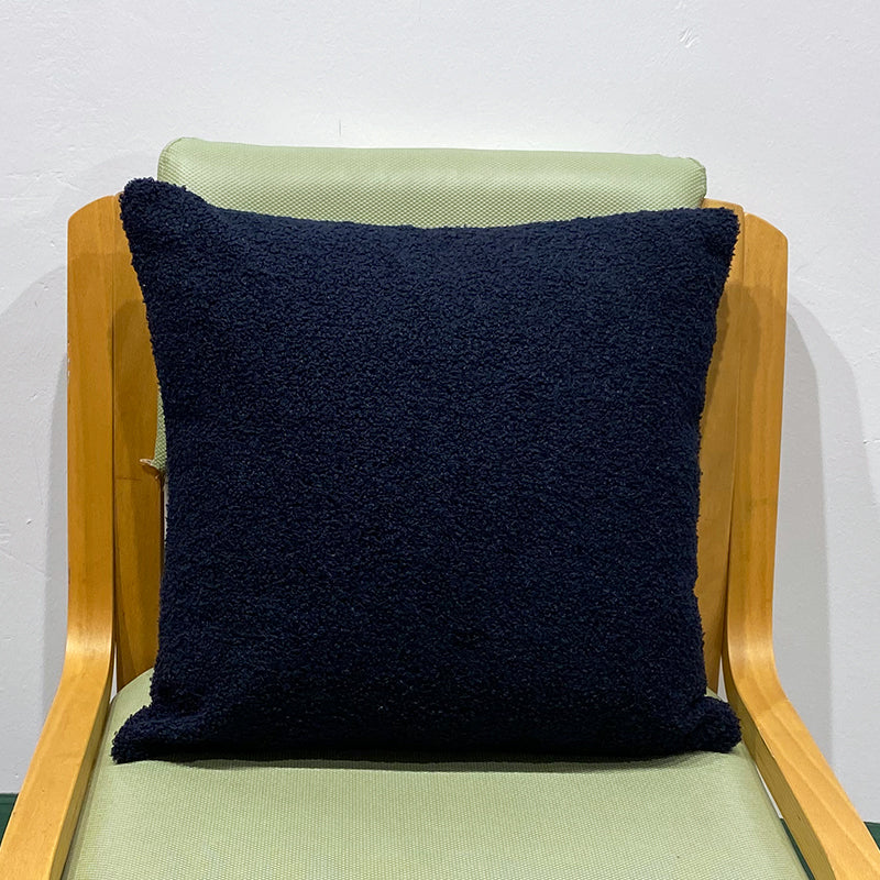 [IN-1X ZT123-1 grey] 18"x18" Teddy Faux Fluffy Solid Color Throw Pillow (With  Insert)