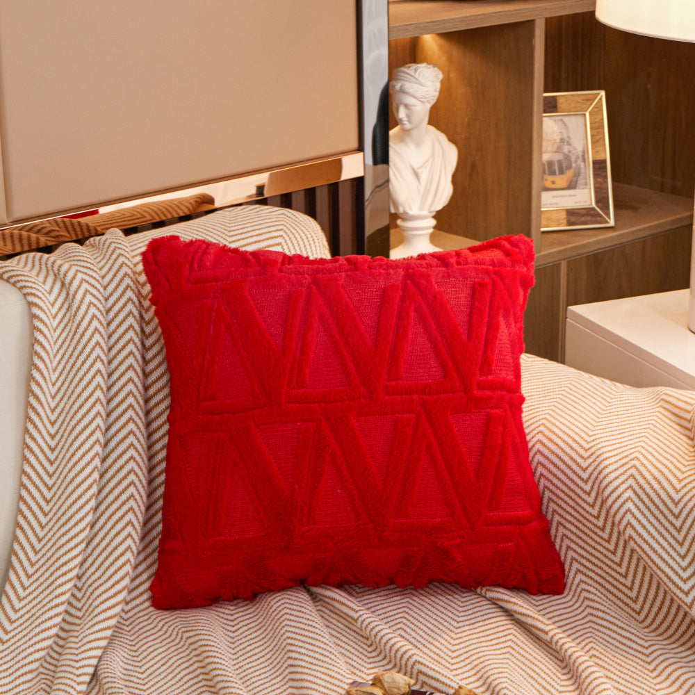 [IN-1XZT132-1  Brown] Luxury Style Square Decorative Throw Pillow  with insert size 18"x18"